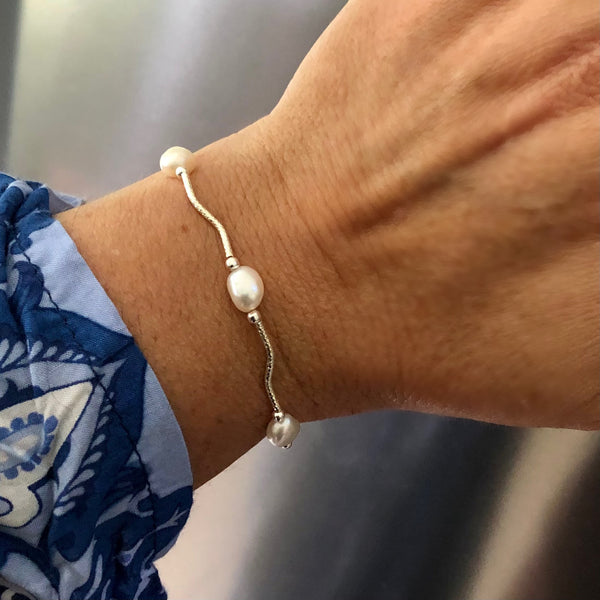 Sterling Silver Bracelet - Pure Pearls