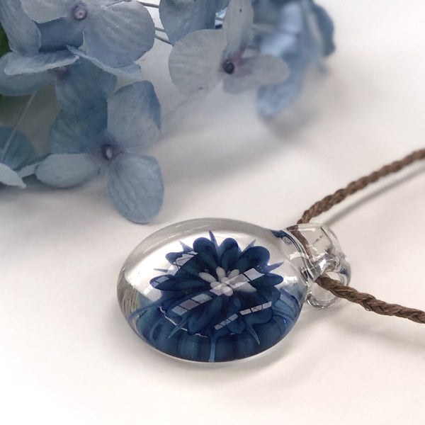 Cobalt Blue  Handblown Glass Pendant