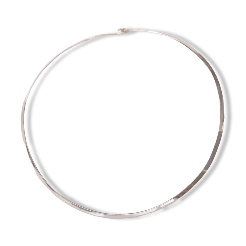 Solid Sterling Silver Collar Necklace