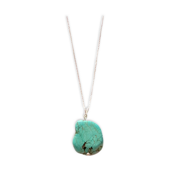 Sterling Silver Necklace - Turquoise Howlite