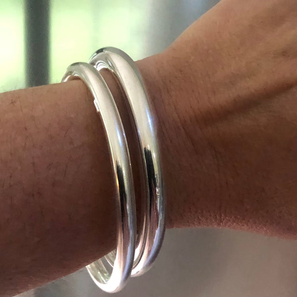Sterling Silver Bangle - Simplicity (70mm diameter)